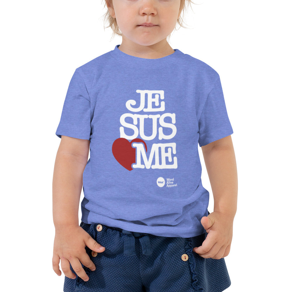 Jesus Loves Me Christian Toddler T-Shirt (Dark)