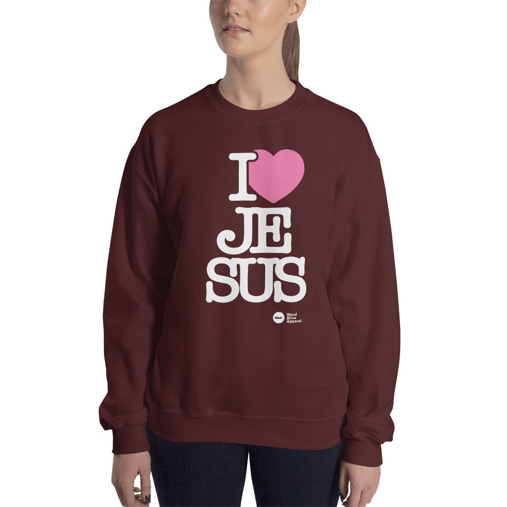 I Love Jesus Unisex Christian Sweatshirt