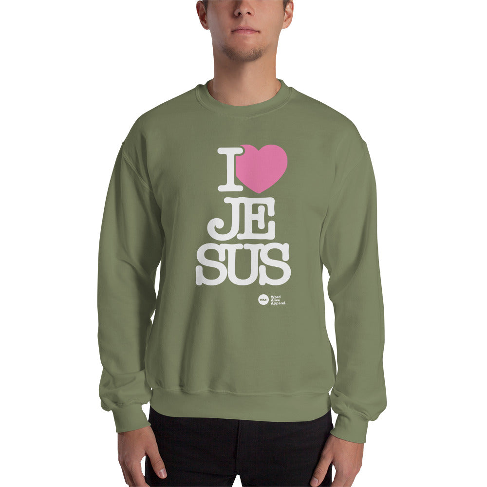 I Love Jesus Unisex Christian Sweatshirt