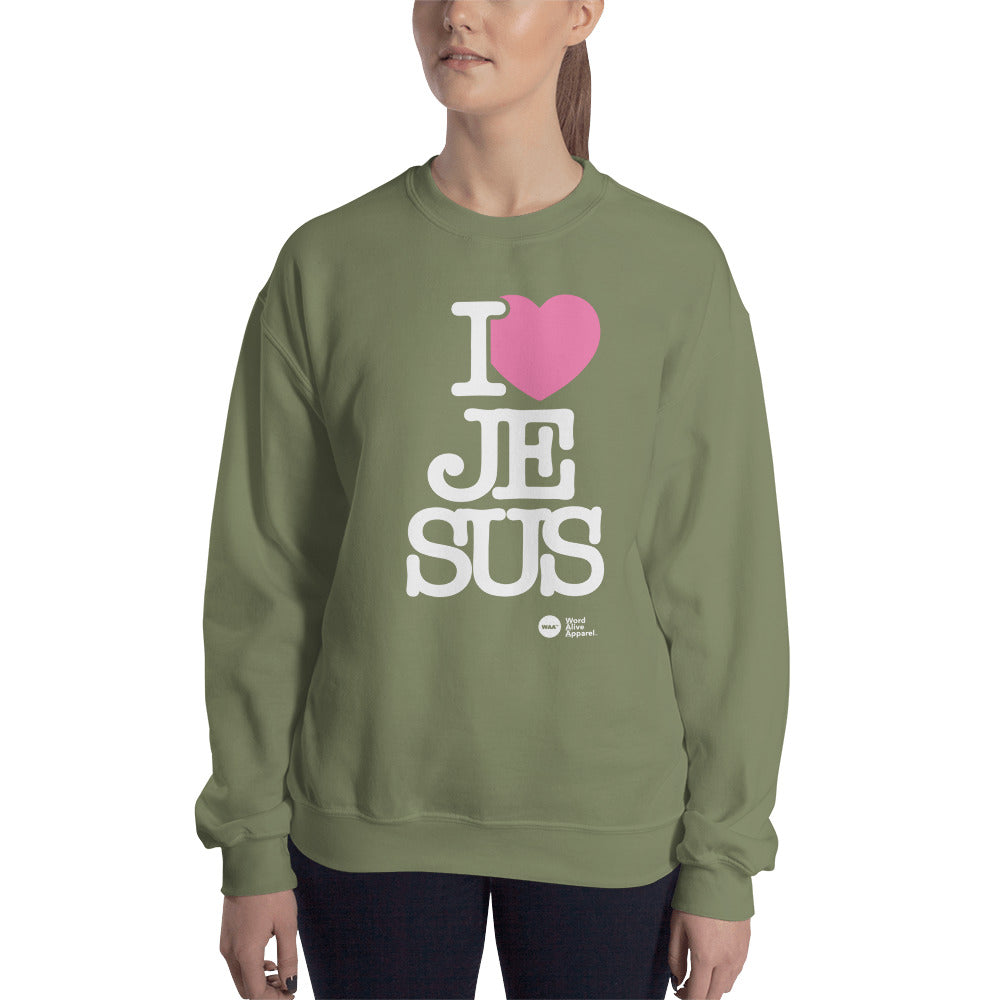 I Love Jesus Unisex Christian Sweatshirt