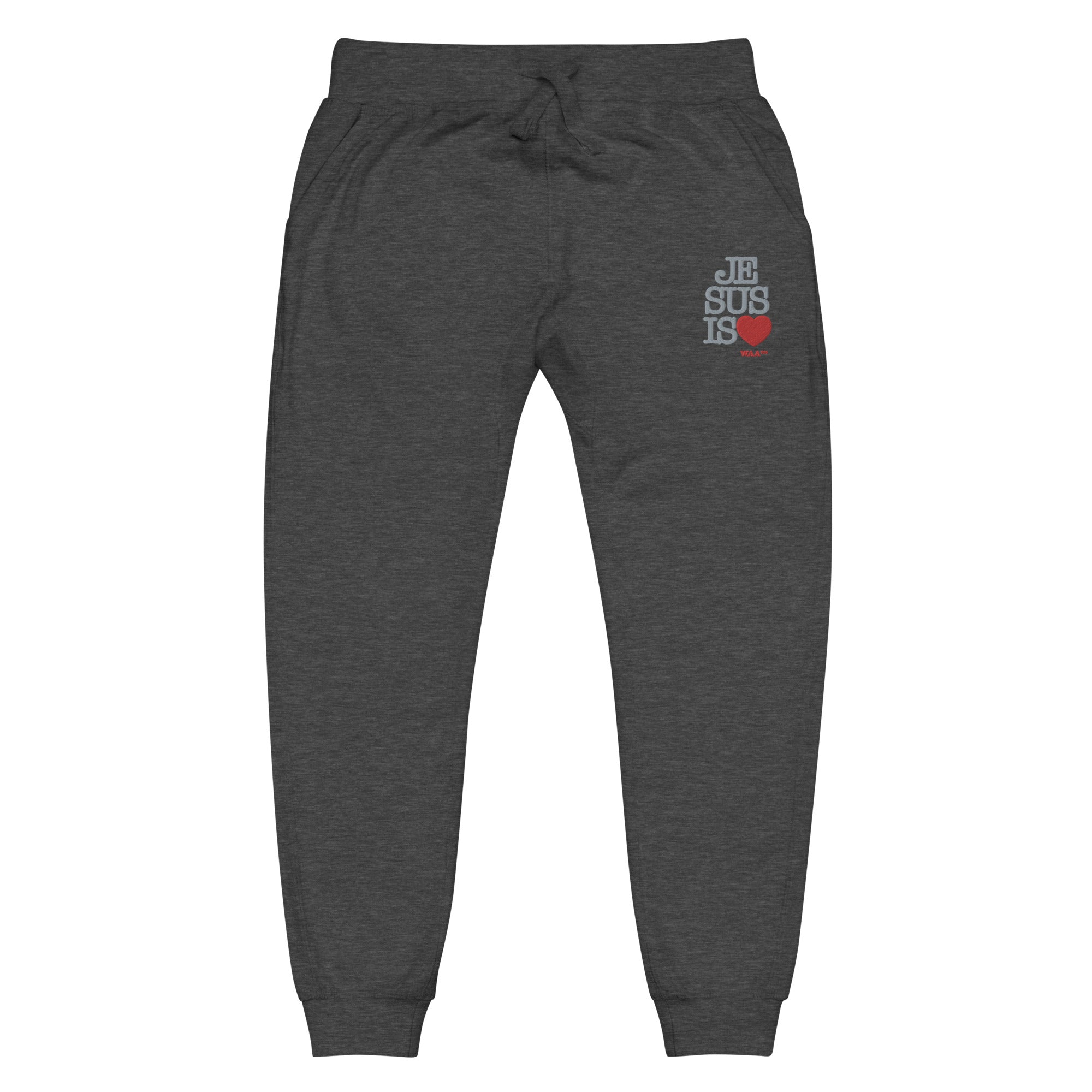 Jesus Is Love Sweatpants (Dark/Grey Thread)