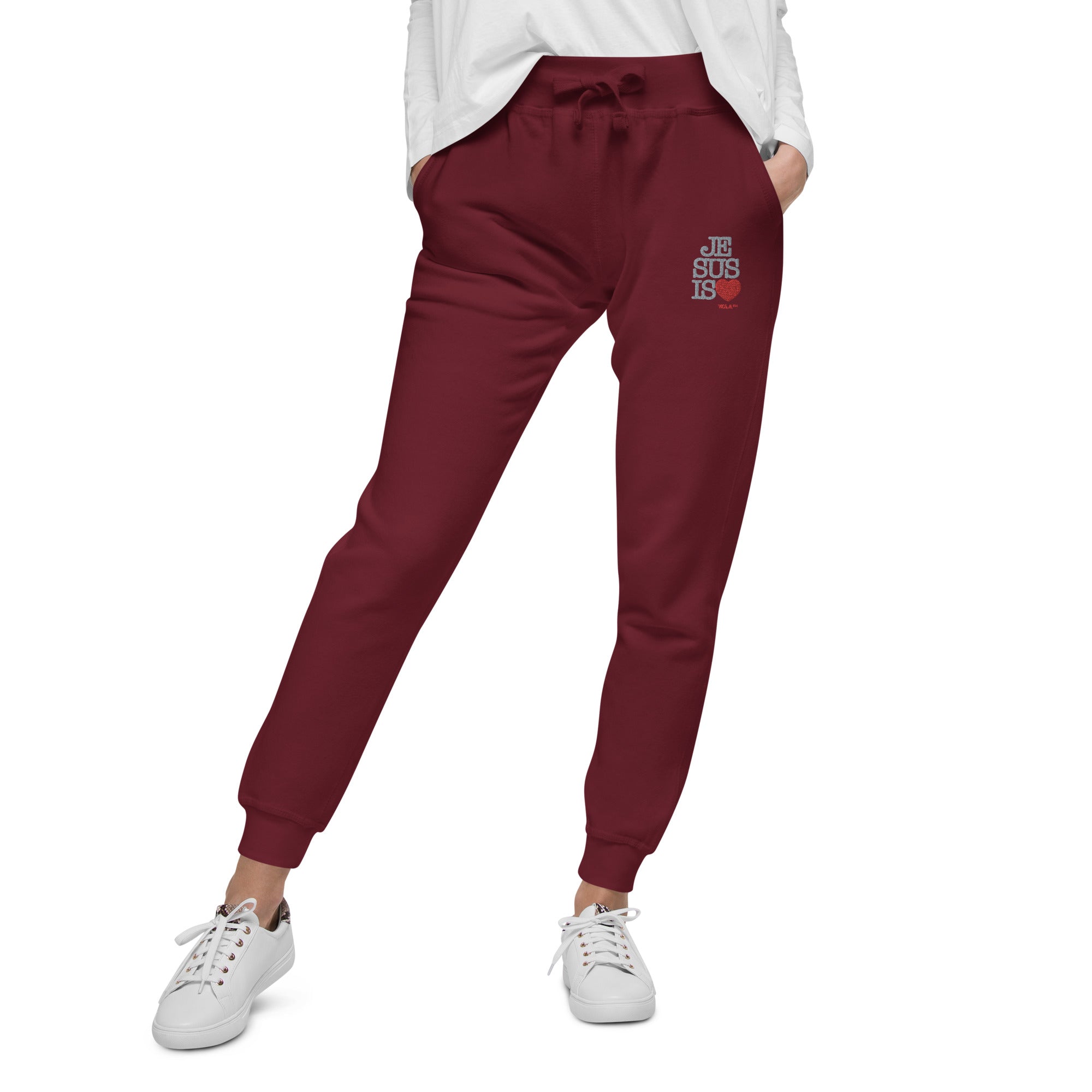 Jesus Is Love Sweatpants (Dark/Grey Thread)