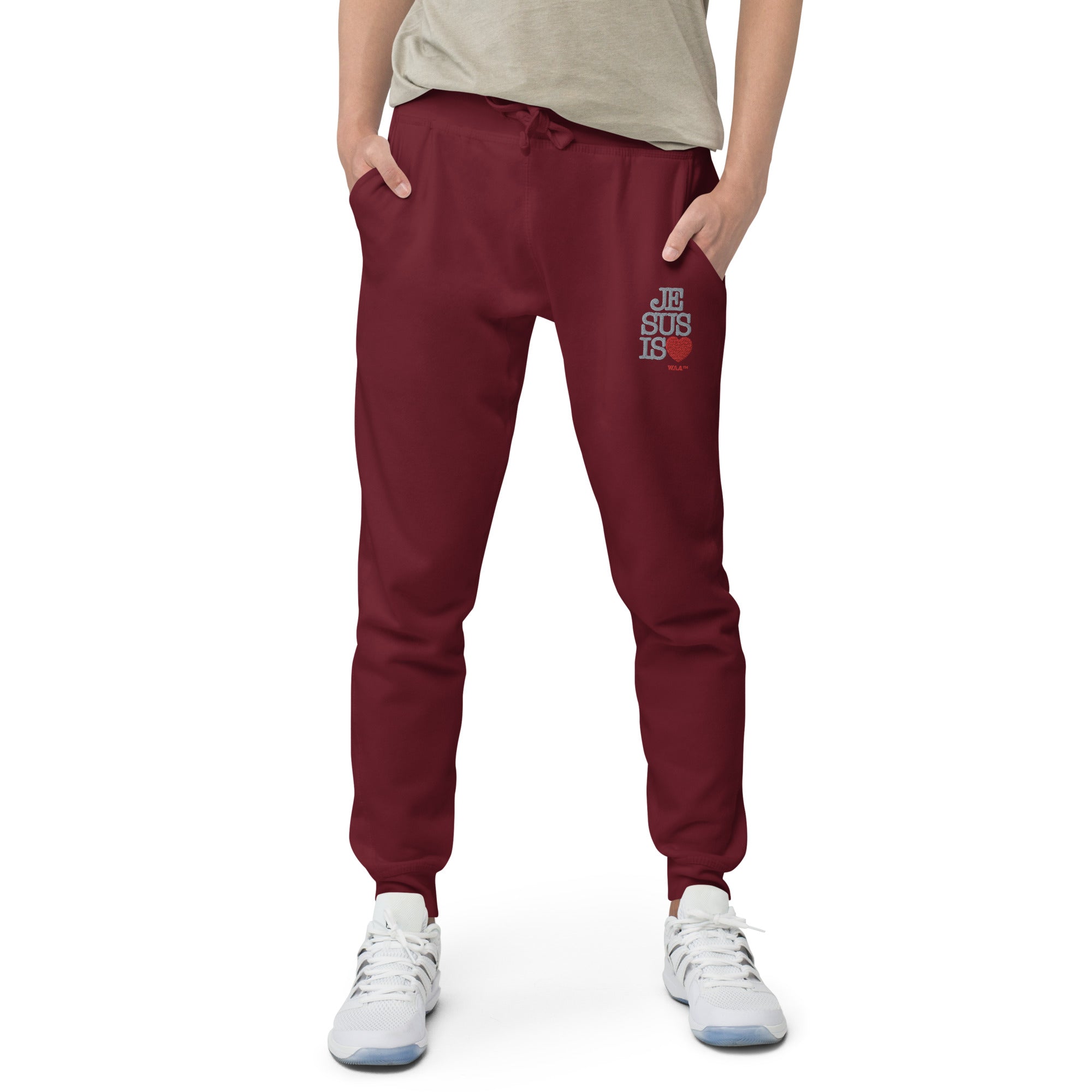 Jesus Is Love Sweatpants (Dark/Grey Thread)