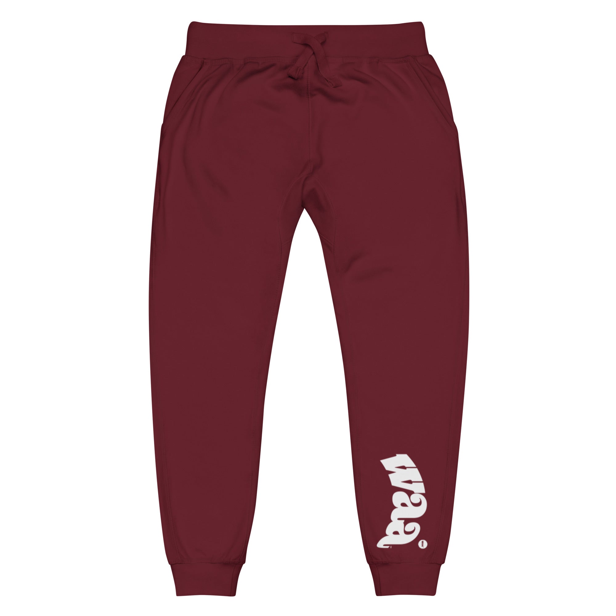 WAA™ Original Brand White Ink Unisex Sweatpants (Maroon/Military)