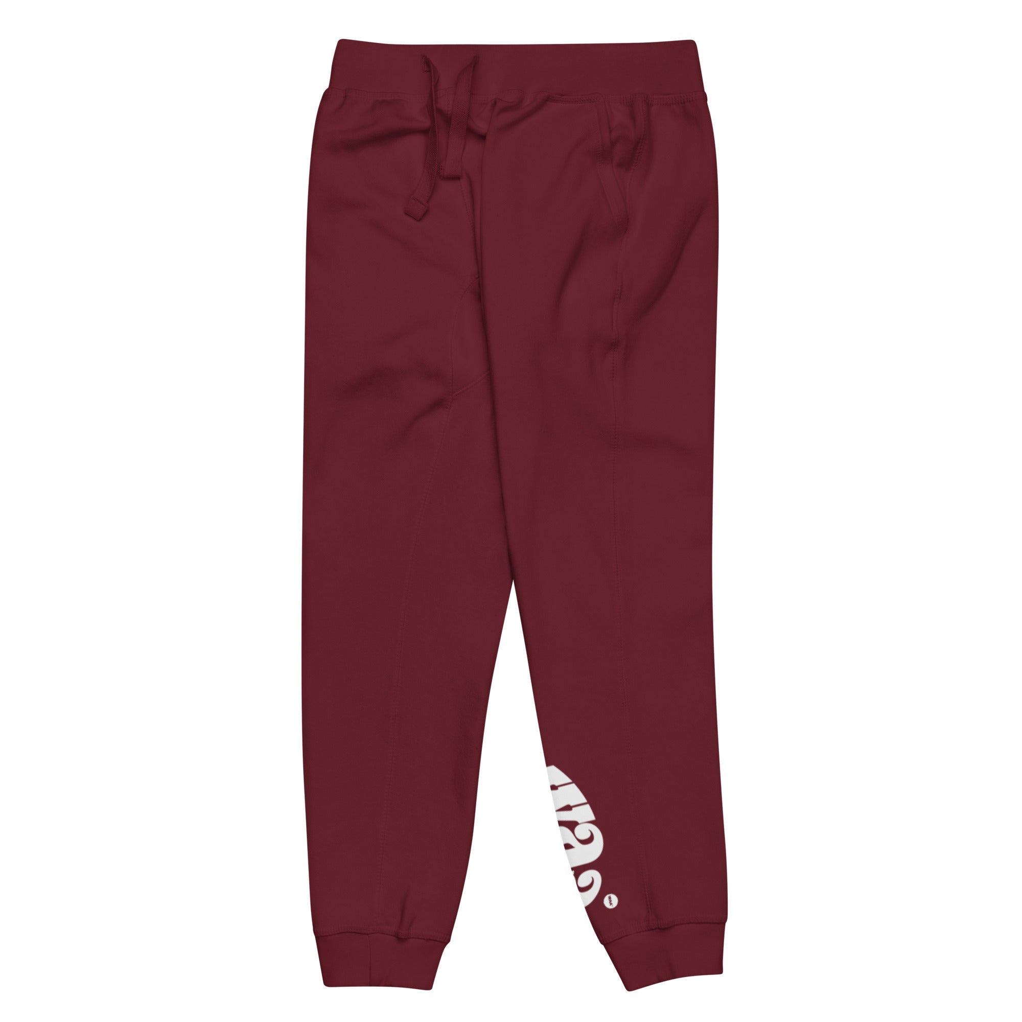 WAA™ Original Brand White Ink Unisex Sweatpants (Maroon/Military)