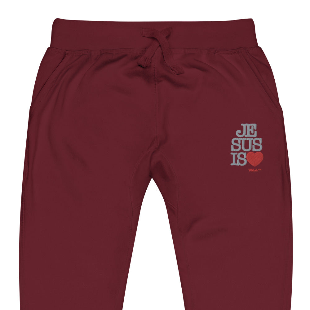 Jesus Is Love Sweatpants (Dark/Grey Thread)
