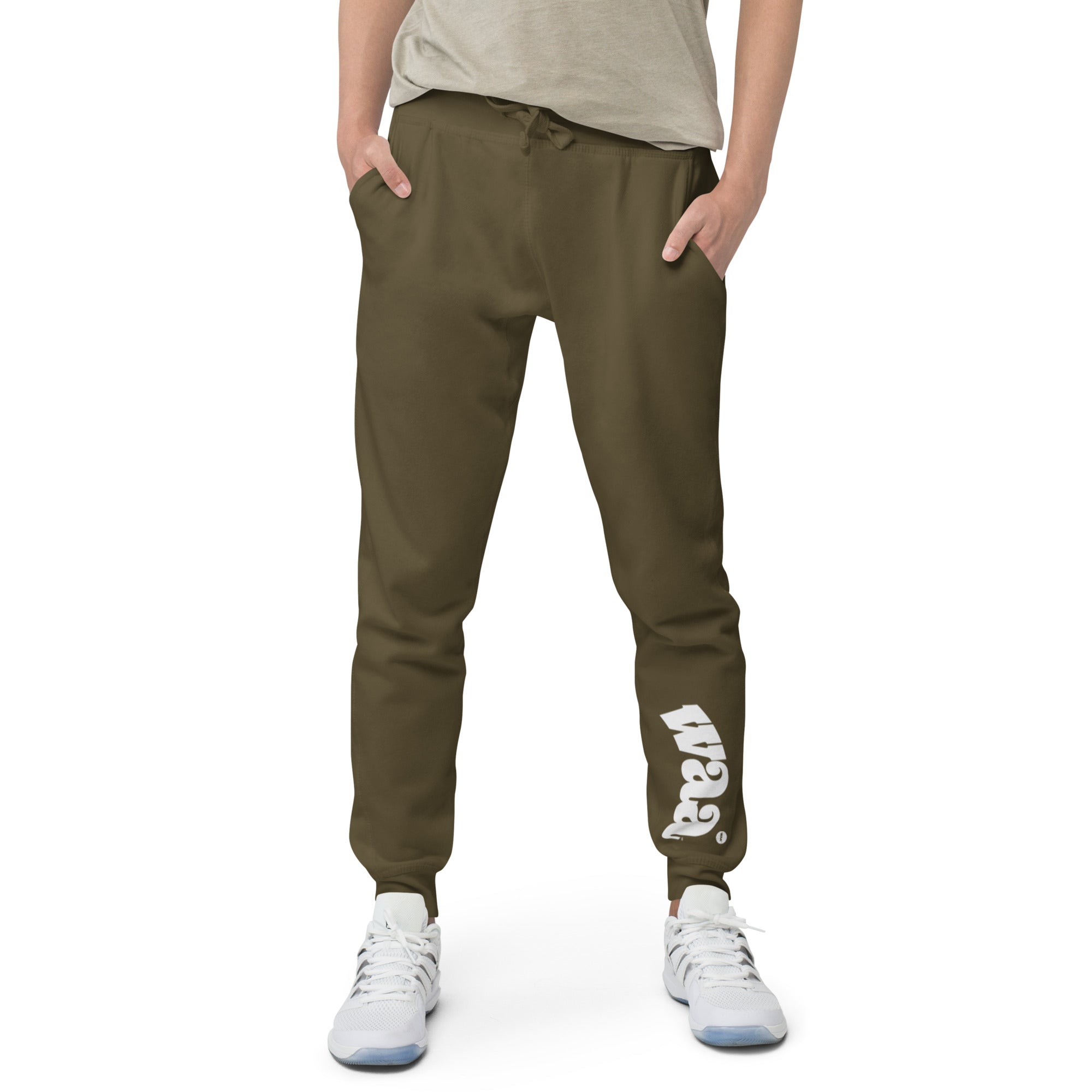 WAA™ Original Brand White Ink Unisex Sweatpants (Maroon/Military)