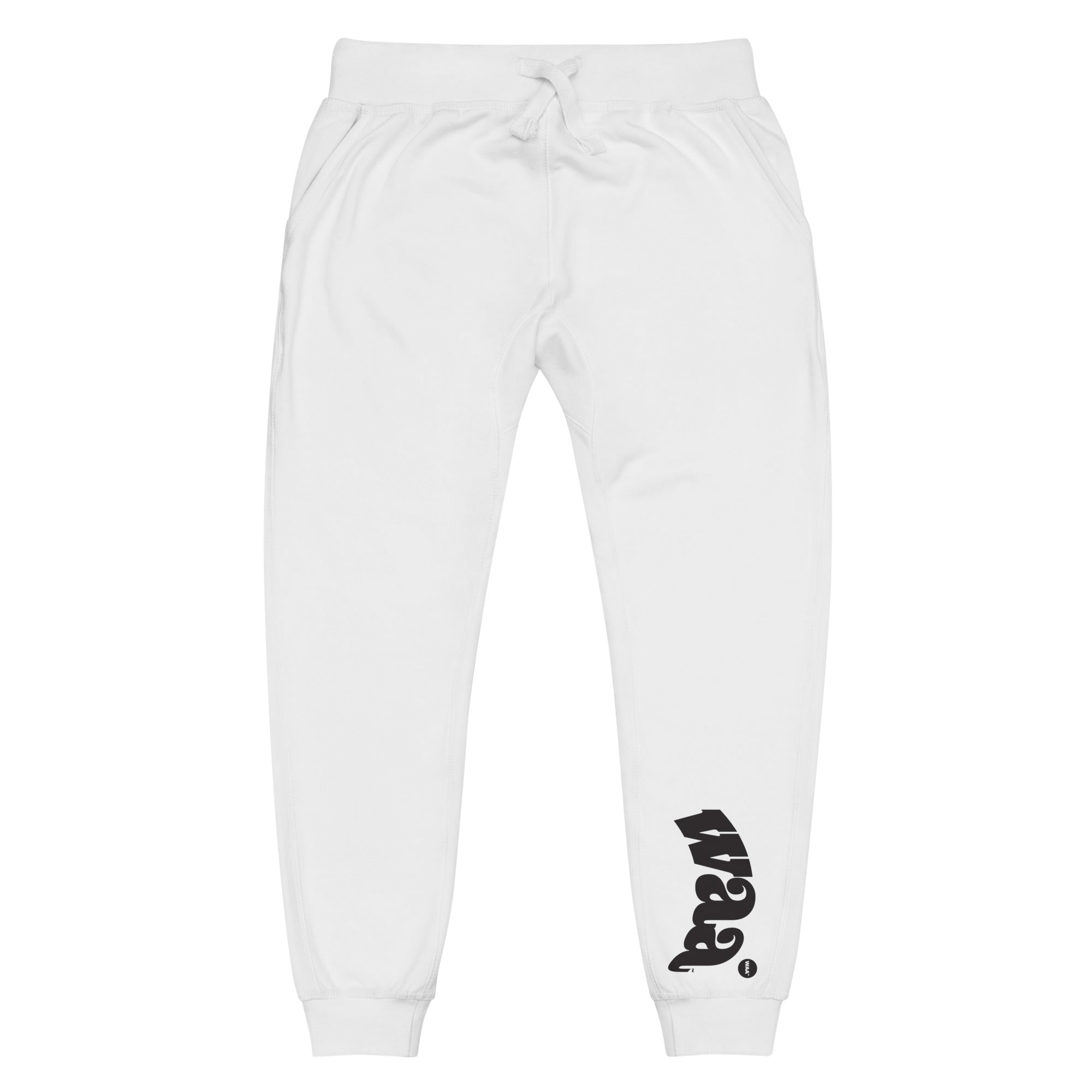 WAA™ Original Brand Black-On-White Unisex Tee Sweatpants