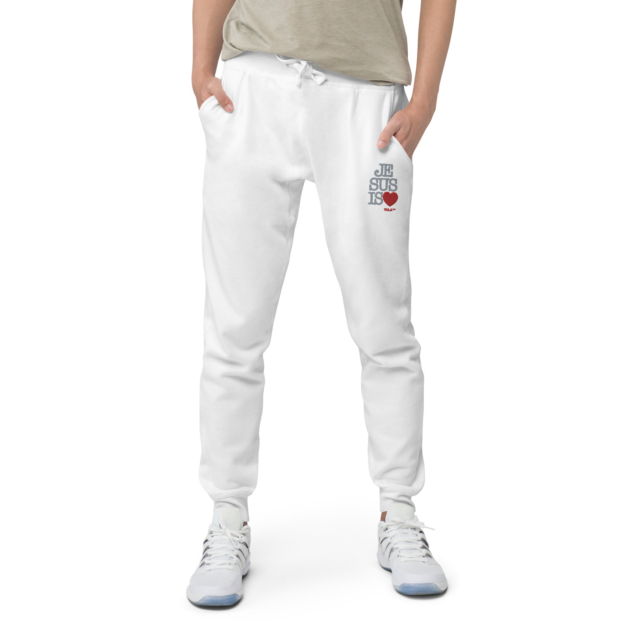 Jesus Is Love Embroidered Sweatpants (Lite)