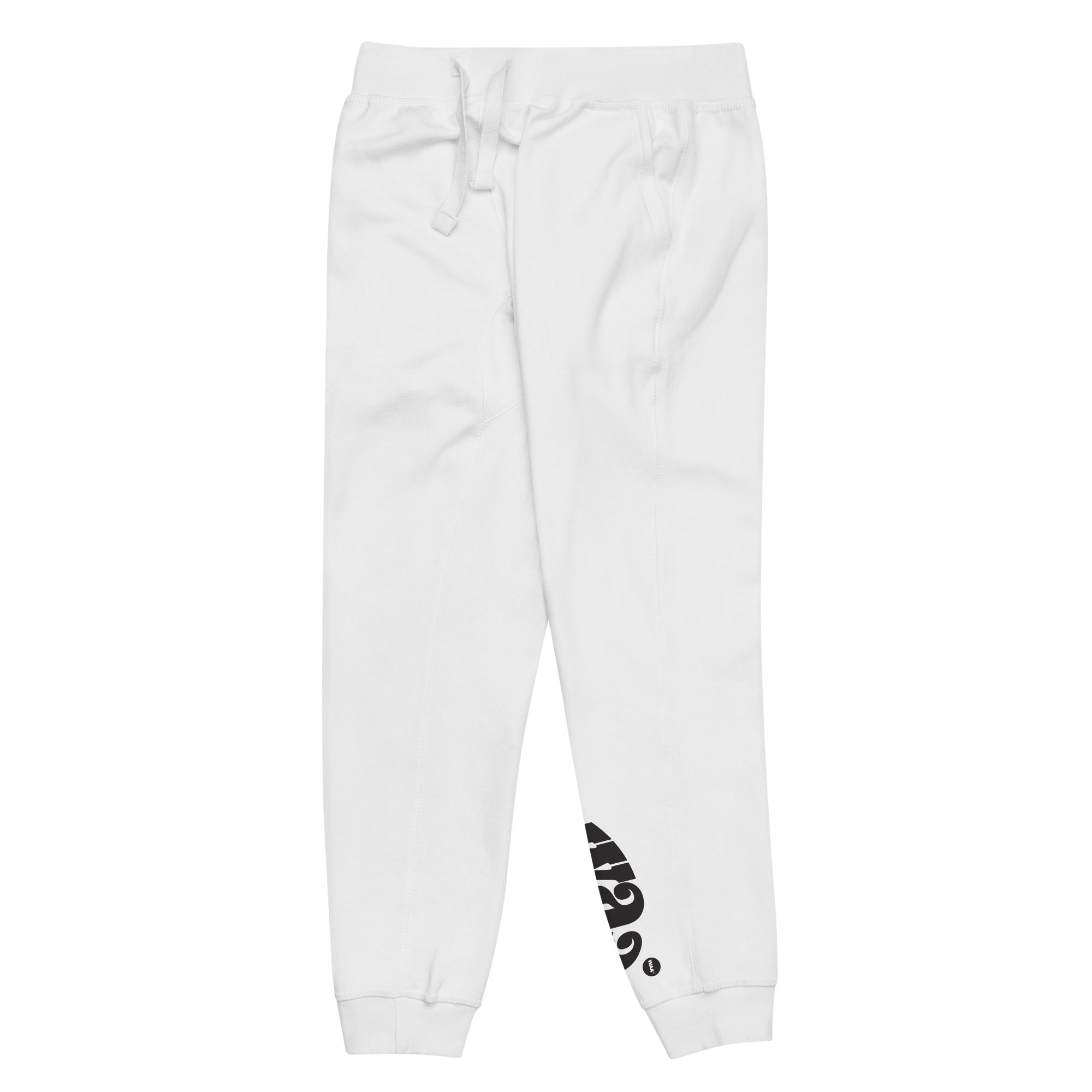 WAA™ Original Brand Black-On-White Unisex Tee Sweatpants