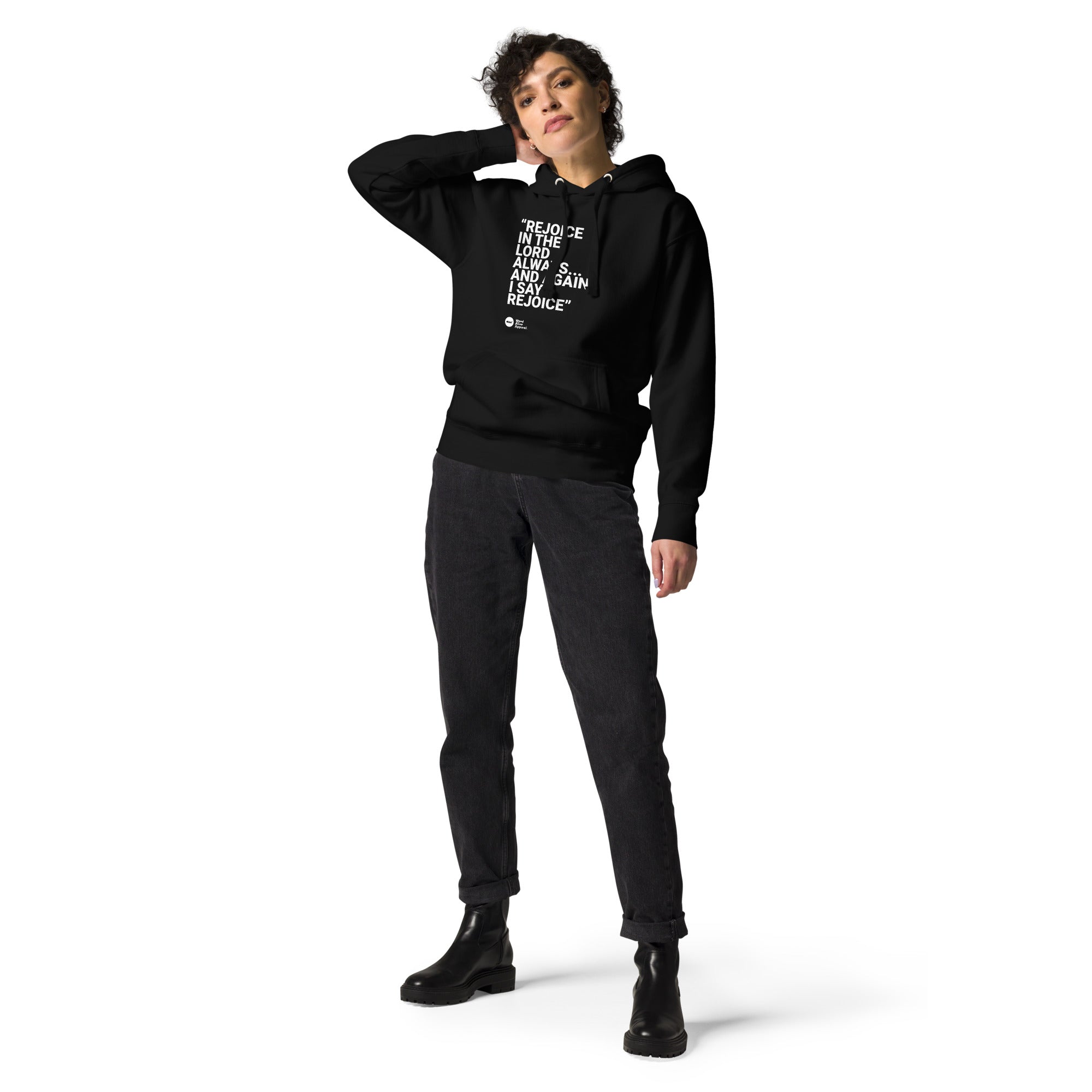 Again I Say Rejoice Unisex Hoodie (Dark)
