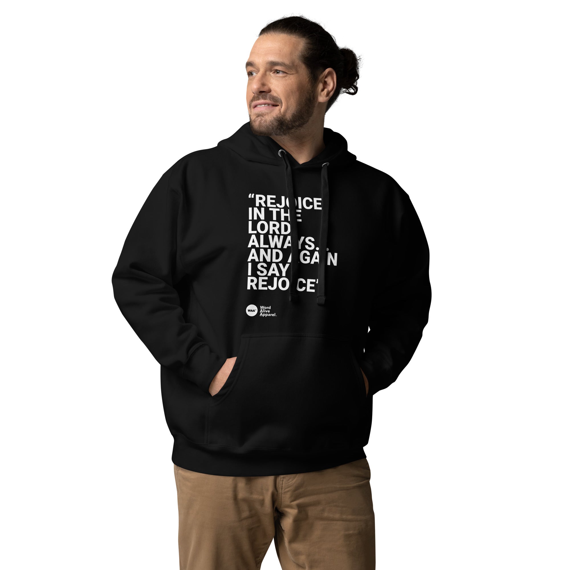 Again I Say Rejoice Unisex Hoodie (Dark)