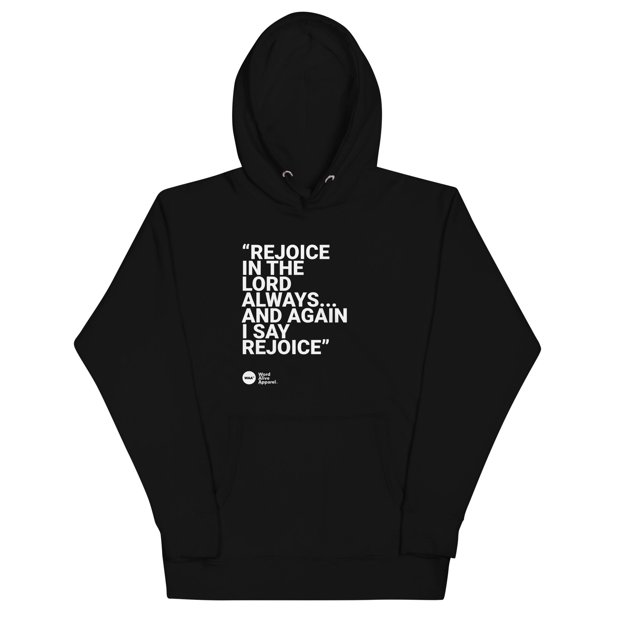 Again I Say Rejoice Unisex Hoodie (Dark)