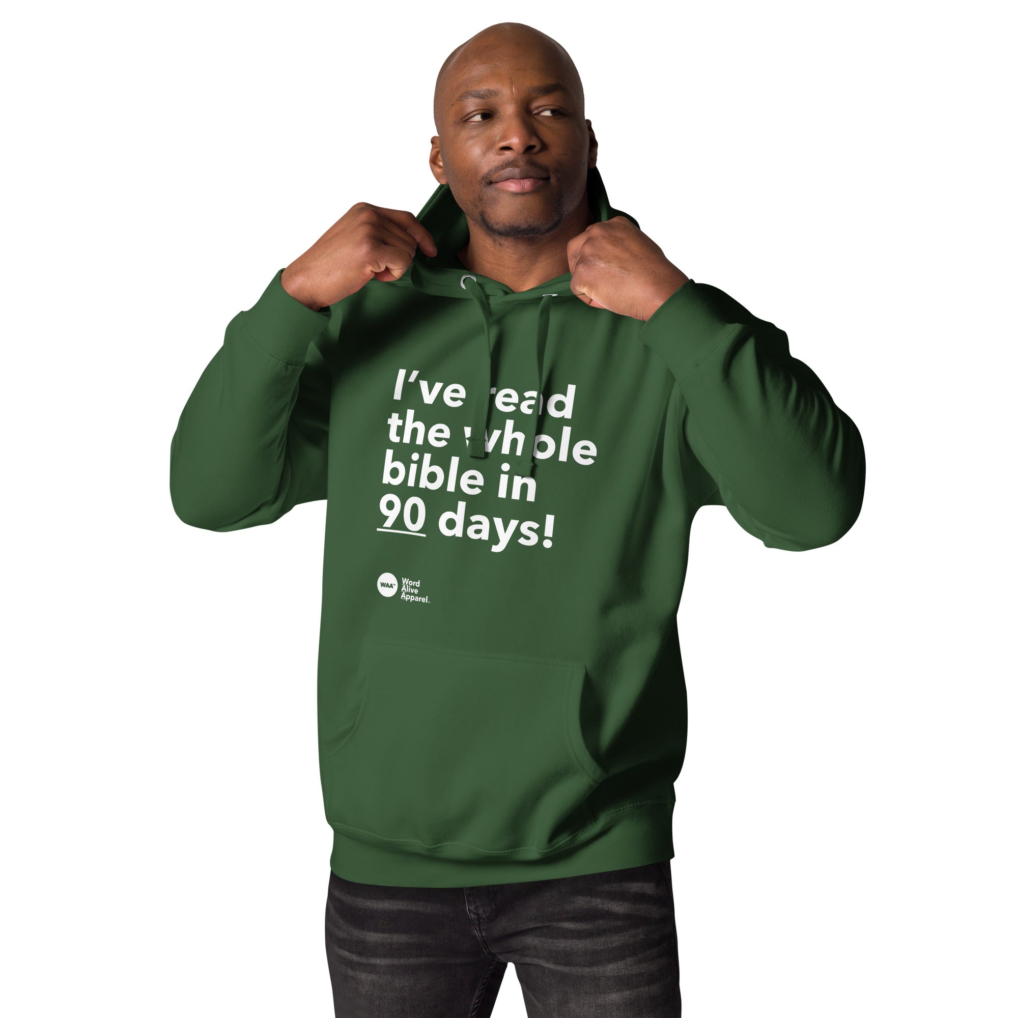 I Read the Bible in 90 Days Hoodie (Dark)