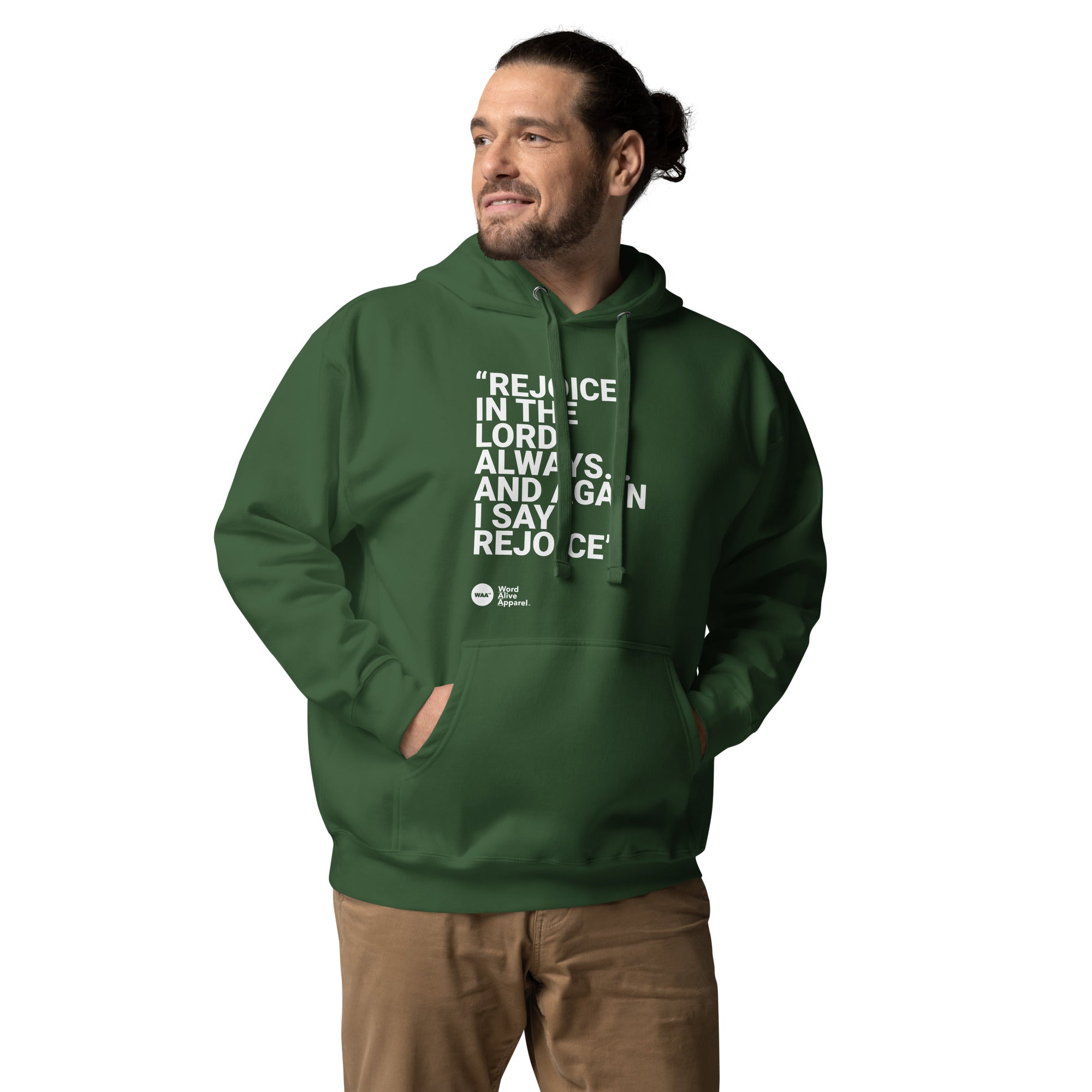 Again I Say Rejoice Unisex Hoodie (Dark)