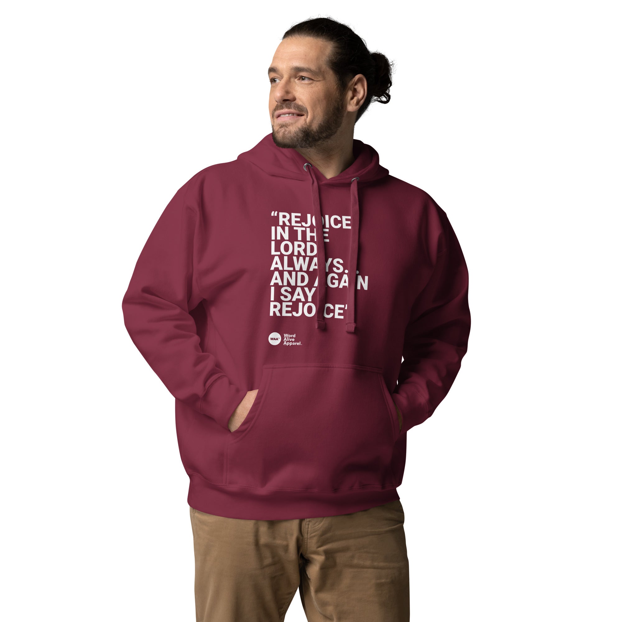 Again I Say Rejoice Unisex Hoodie (Dark)