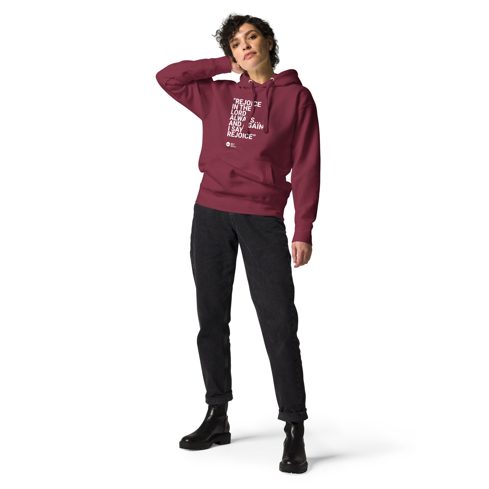 Again I Say Rejoice Unisex Hoodie (Dark)