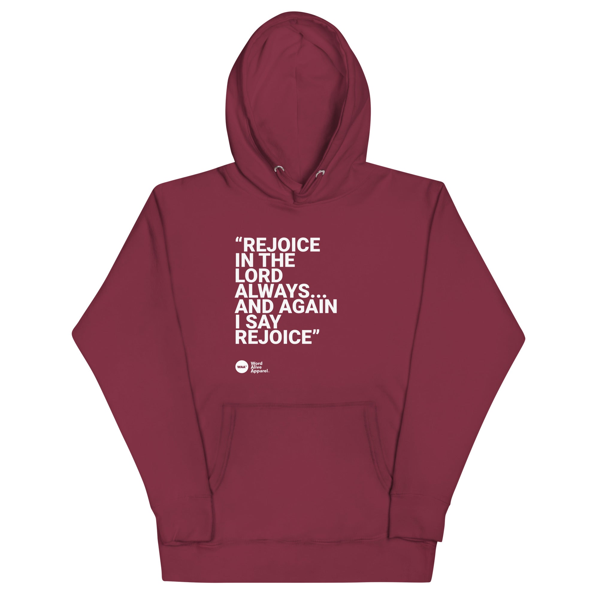 Again I Say Rejoice Unisex Hoodie (Dark)