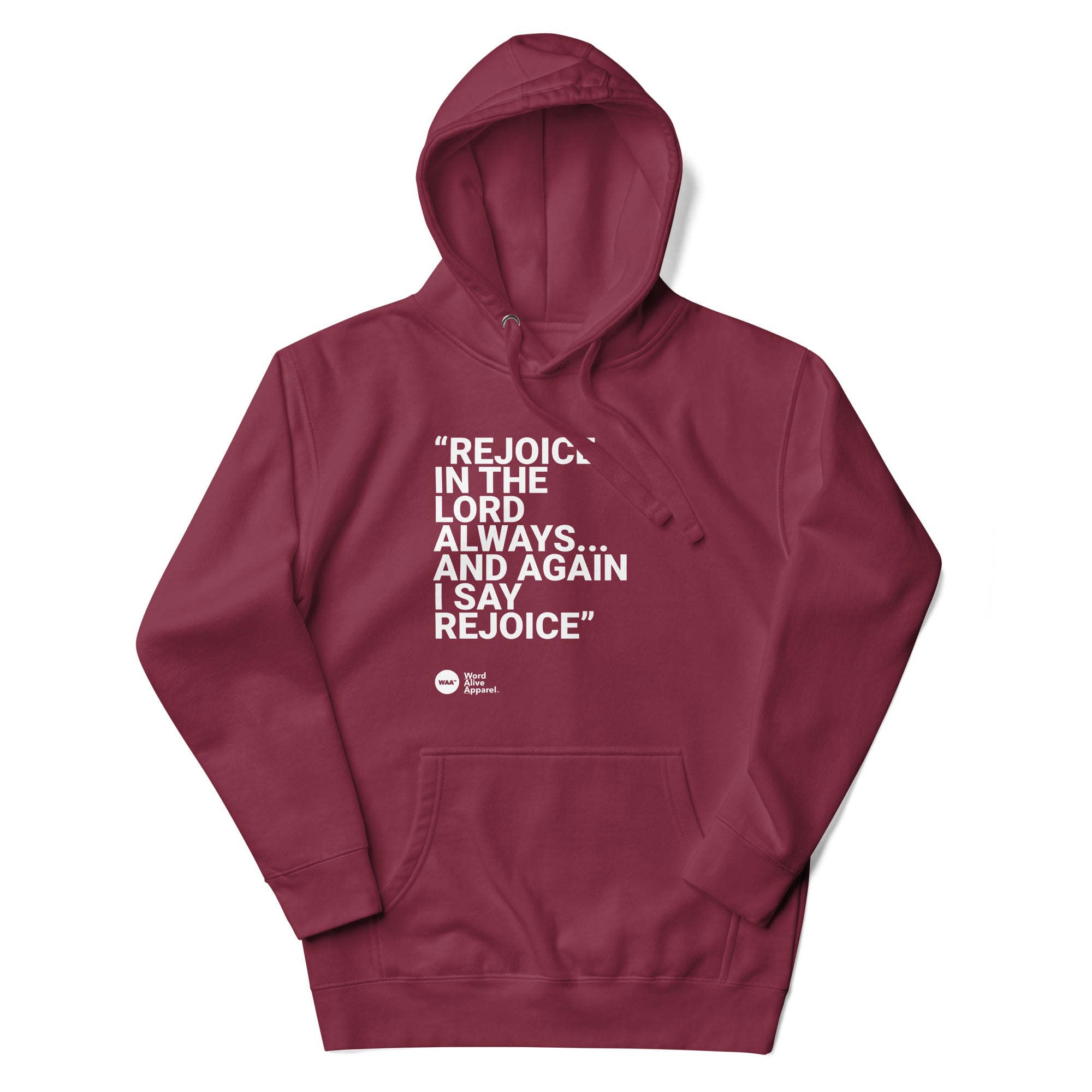 Again I Say Rejoice Unisex Hoodie (Dark)