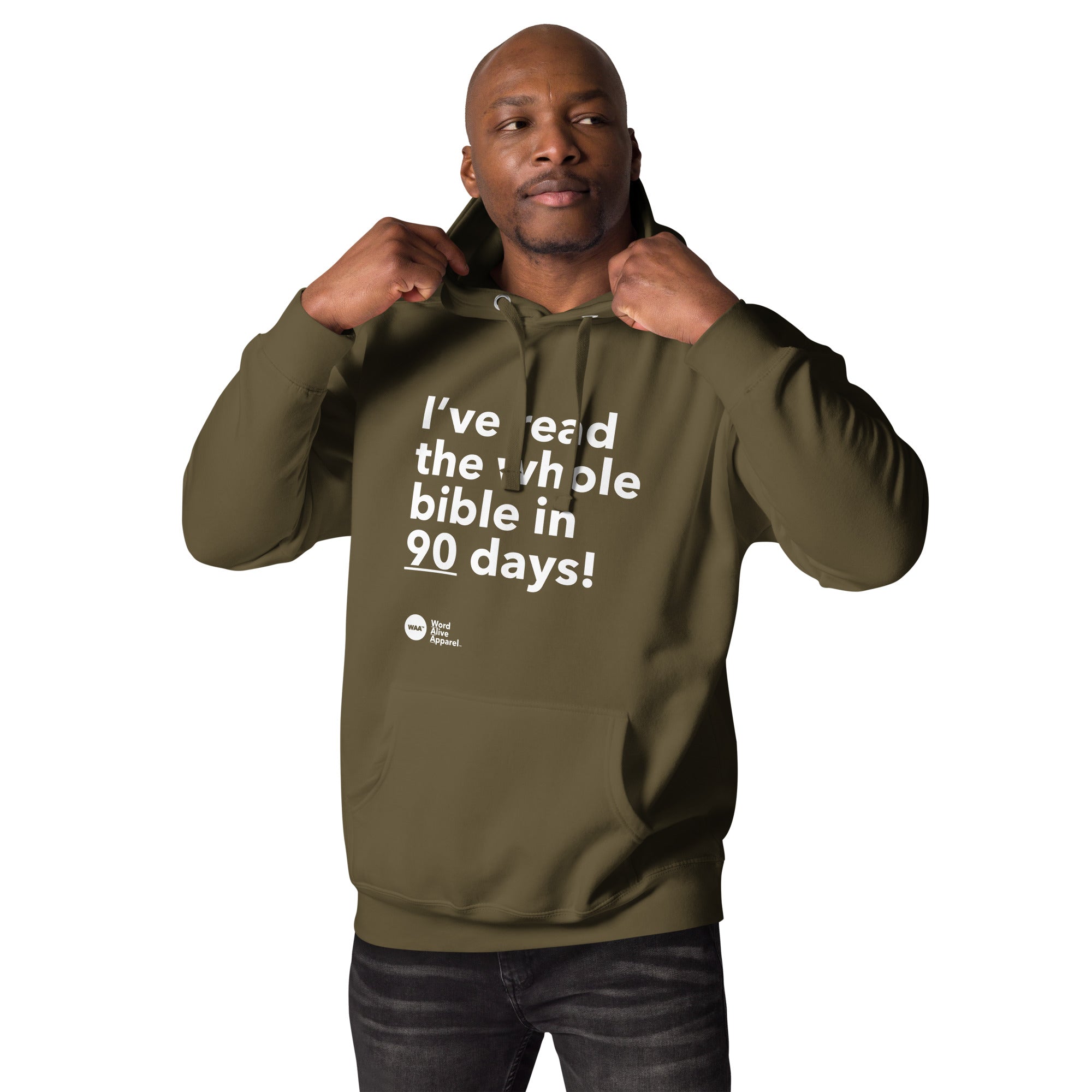 I Read the Bible in 90 Days Hoodie (Dark)