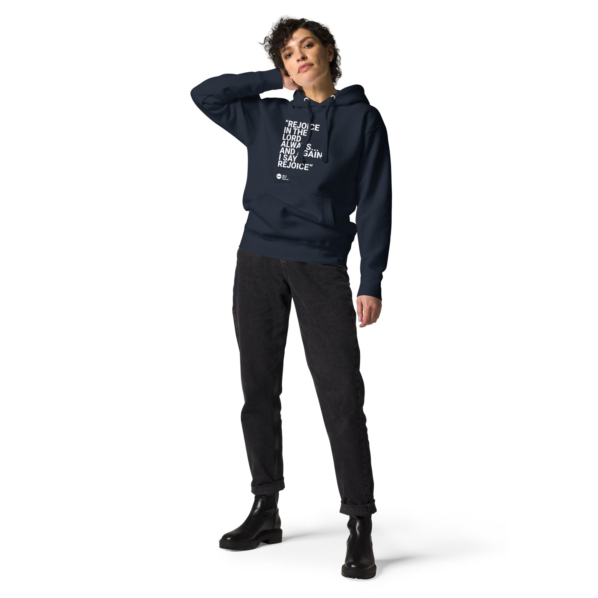 Again I Say Rejoice Unisex Hoodie (Dark)