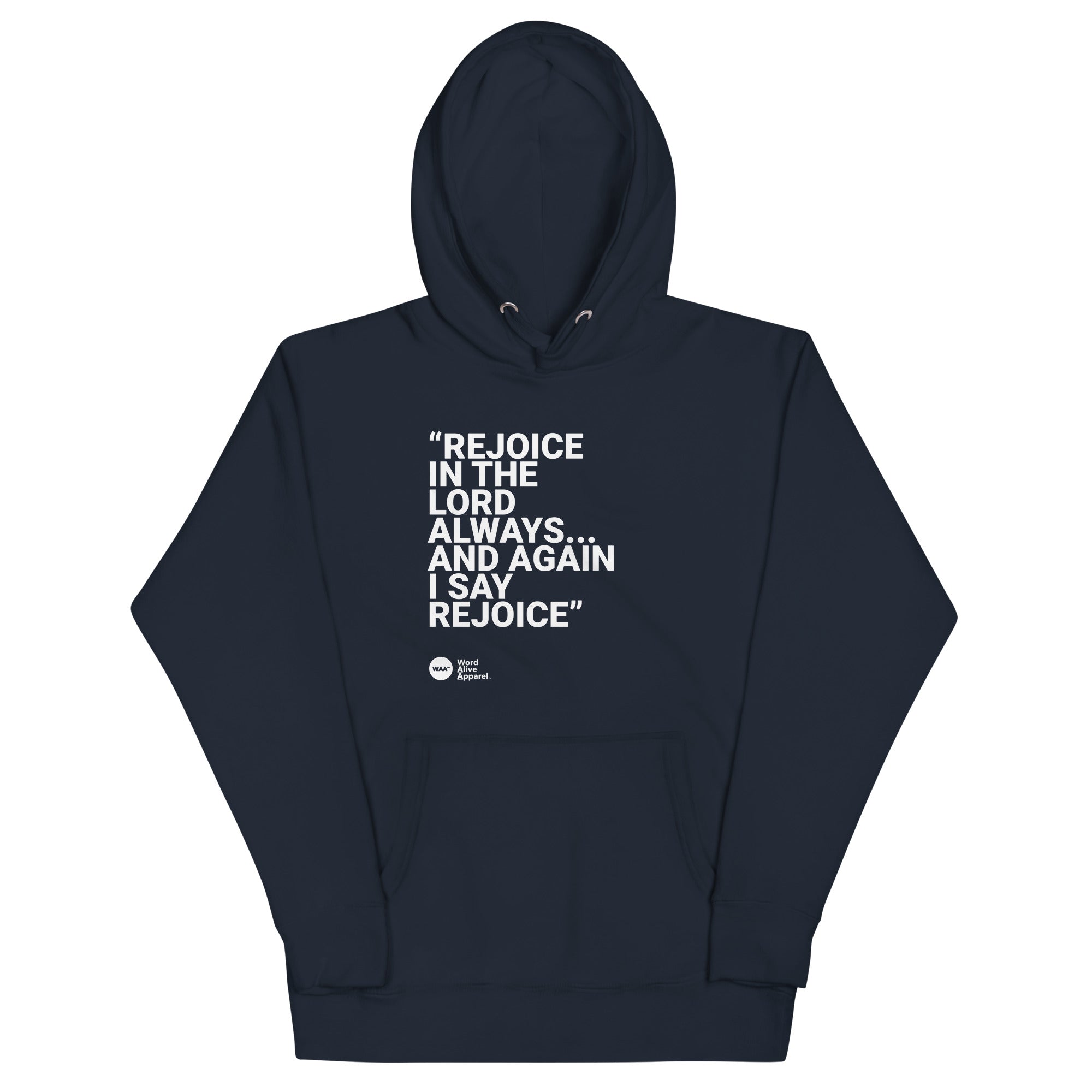 Again I Say Rejoice Unisex Hoodie (Dark)