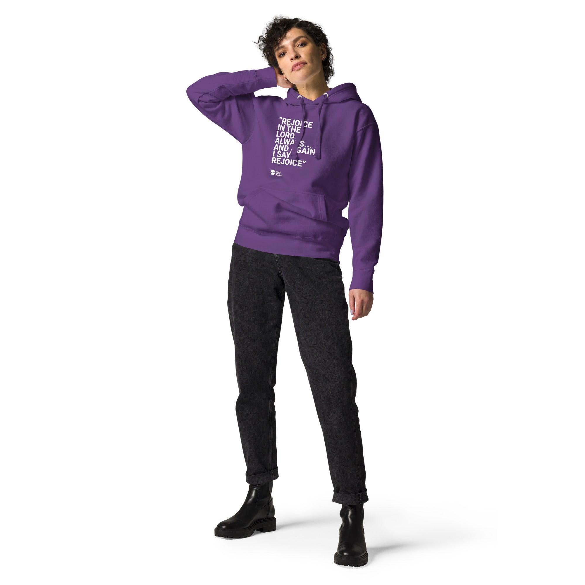 Again I Say Rejoice Unisex Hoodie (Dark)