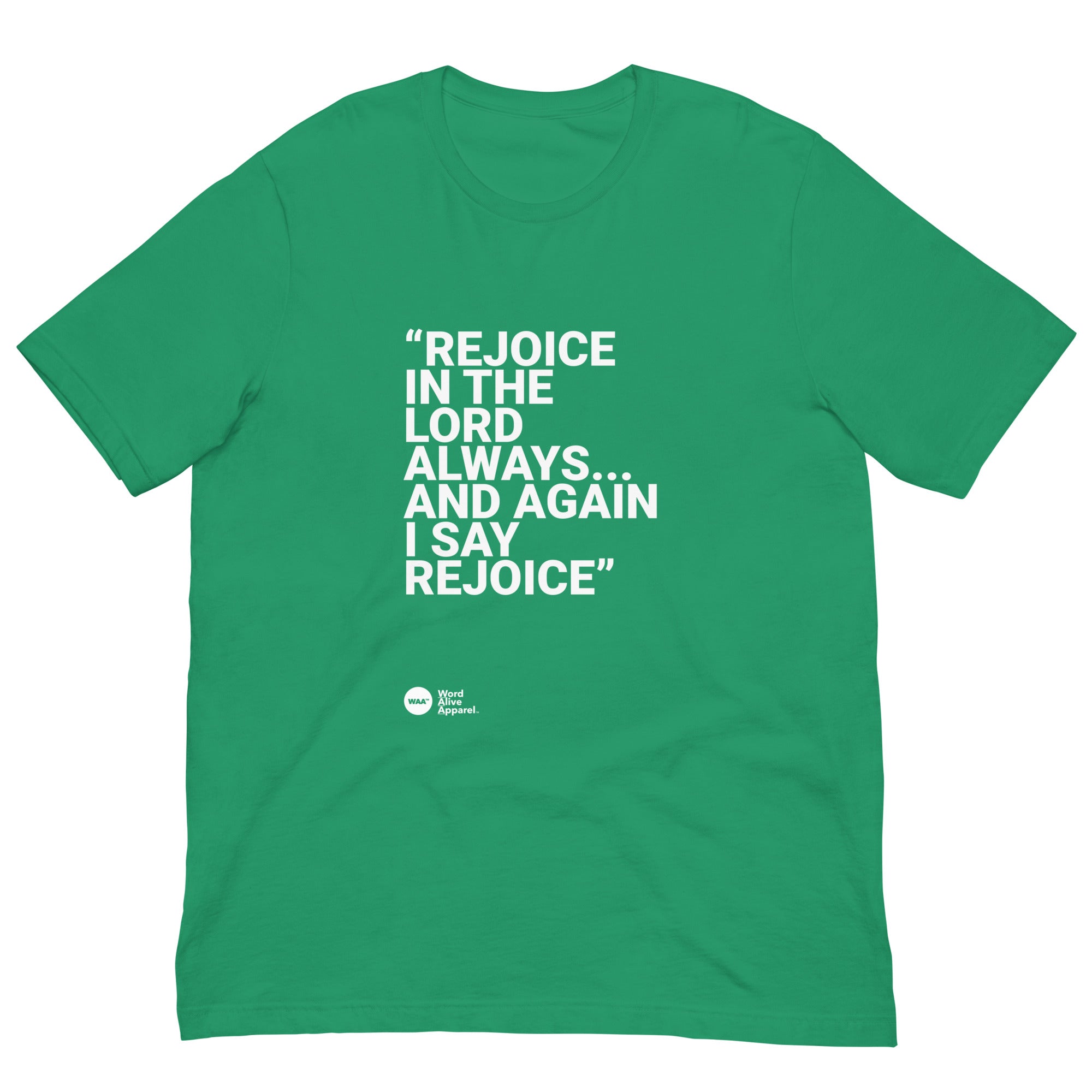Again I Say Rejoice Unisex Christian Tee (Dark)