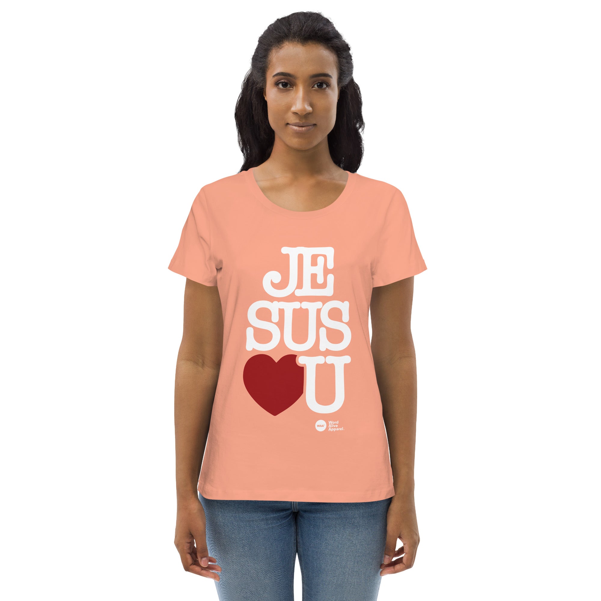 Jesus Love's U Ladies Fitted Tee