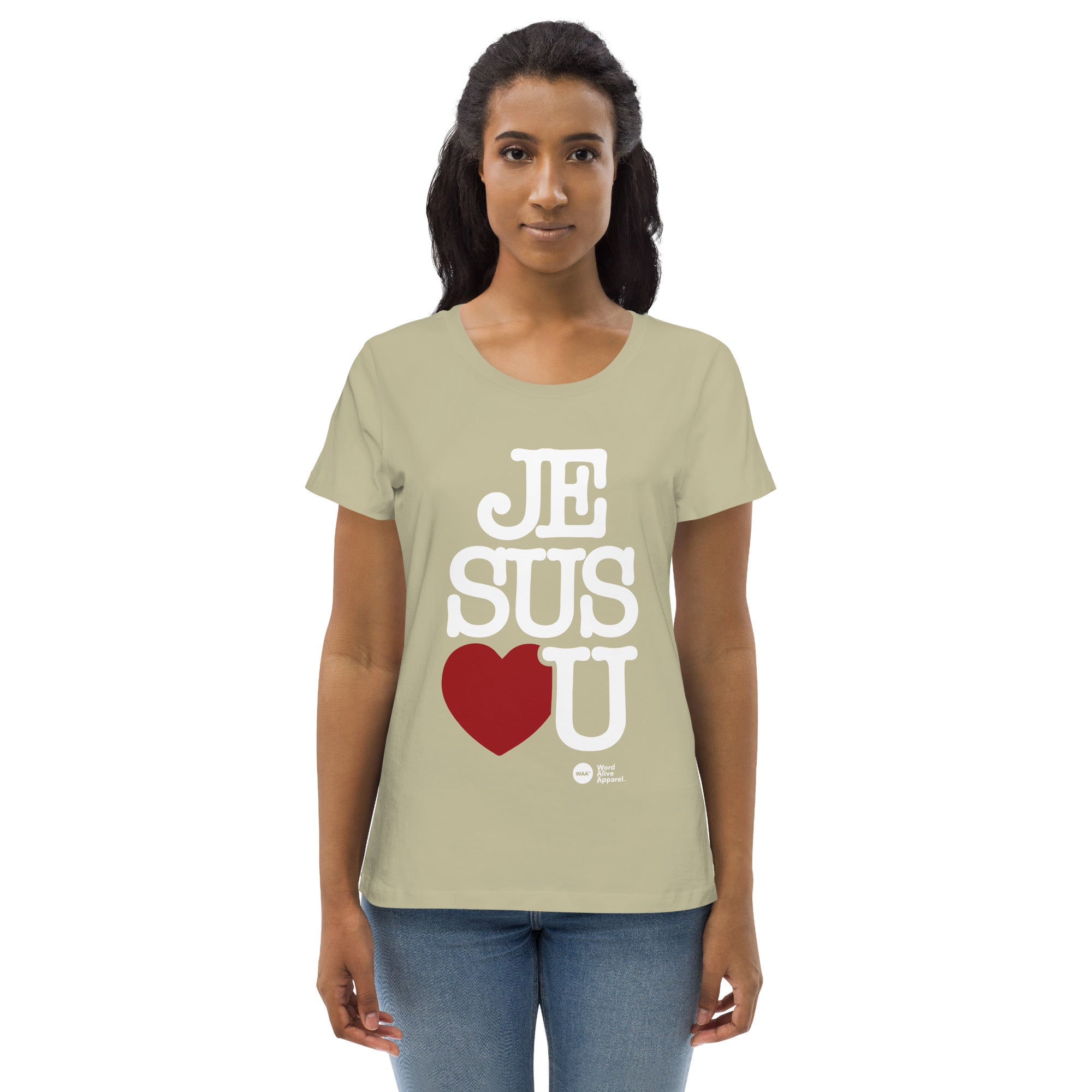 Jesus Love's U Ladies Fitted Tee