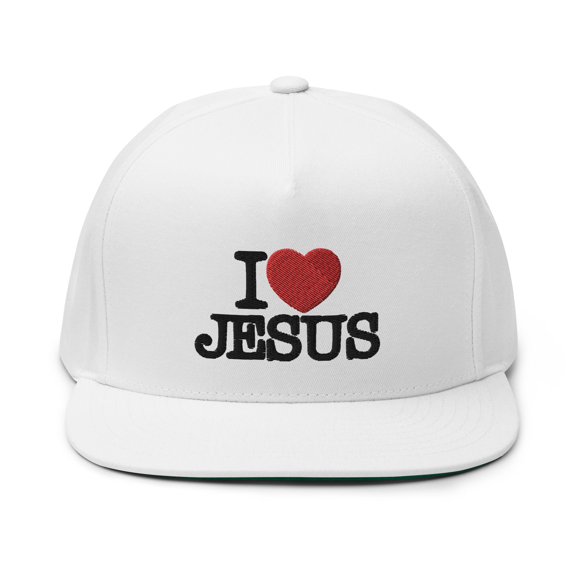 I Love Jesus Flat Bill Faith-Based Cap