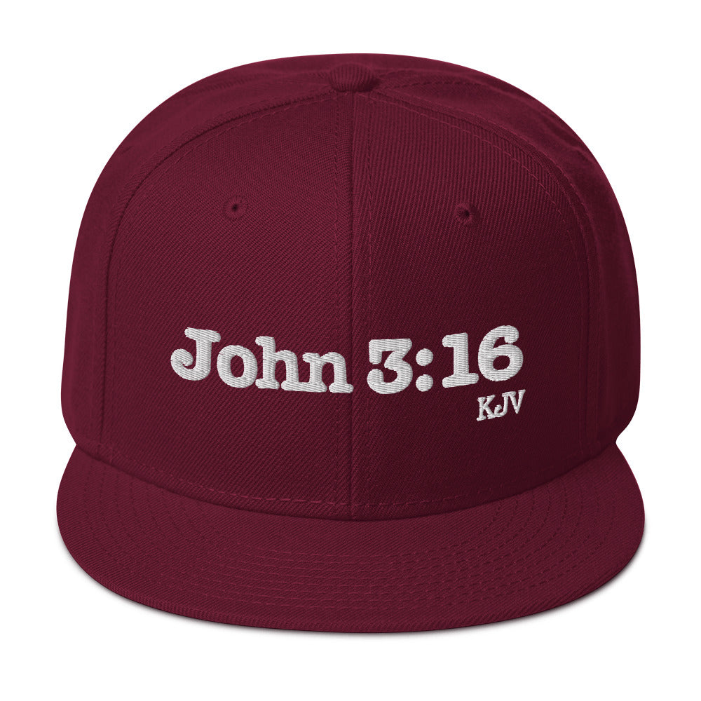 John 3:16 Christian Snapback Hat
