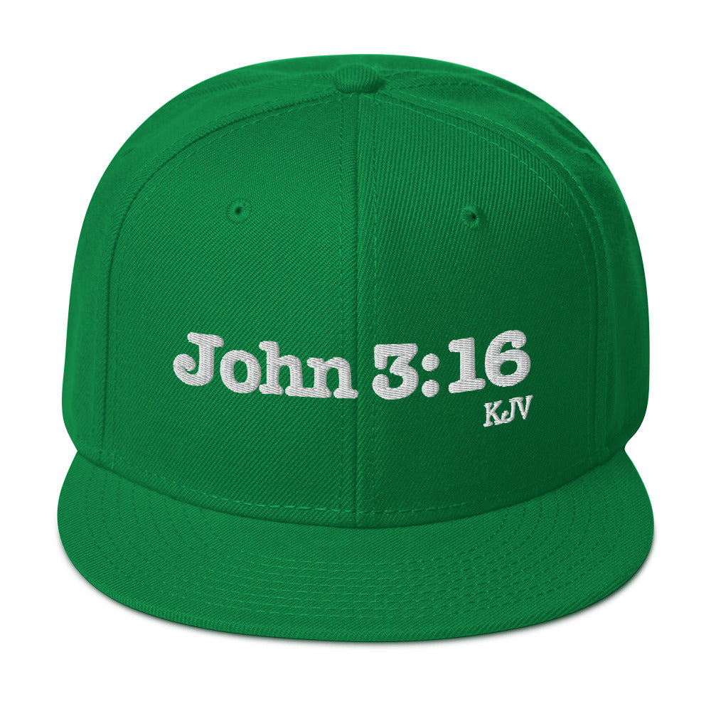 John 3:16 Christian Snapback Hat