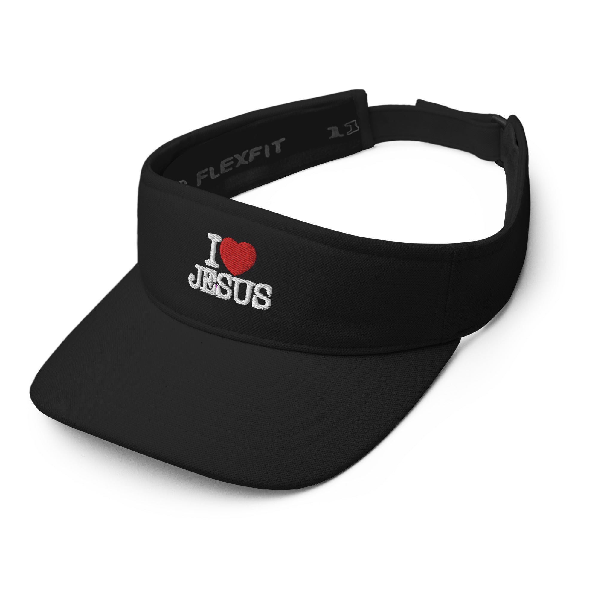 I Love Jesus Christian Visor Cap (Dark)