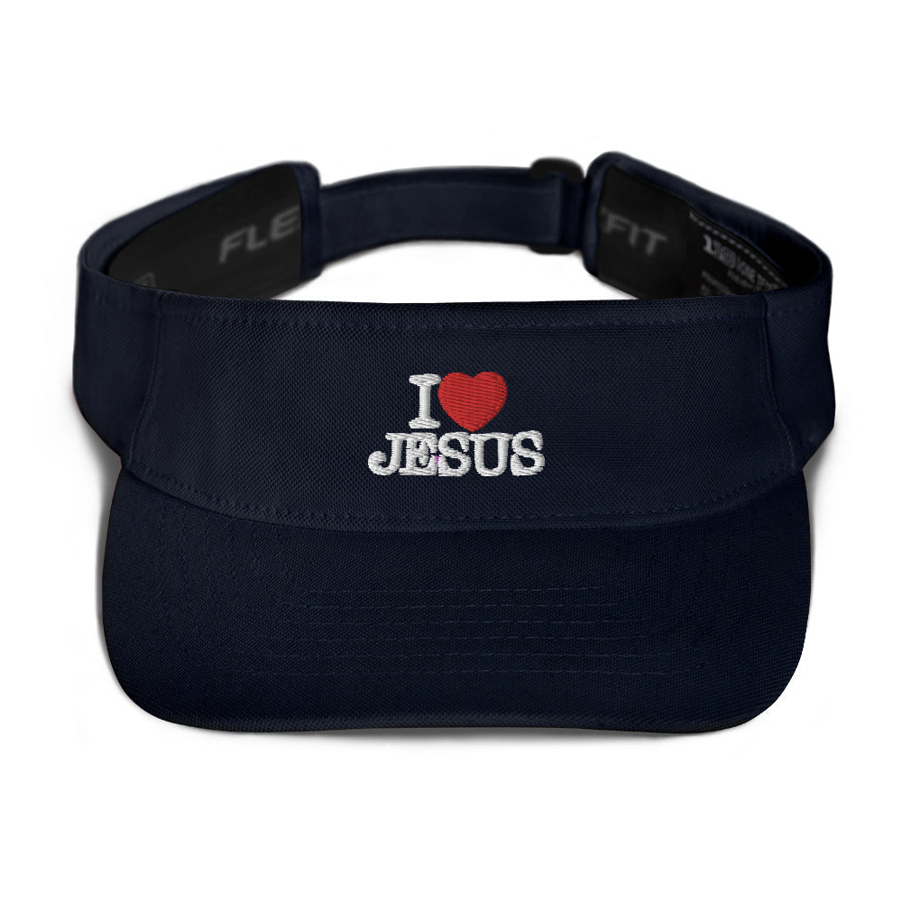 I Love Jesus Christian Visor Cap (Dark)