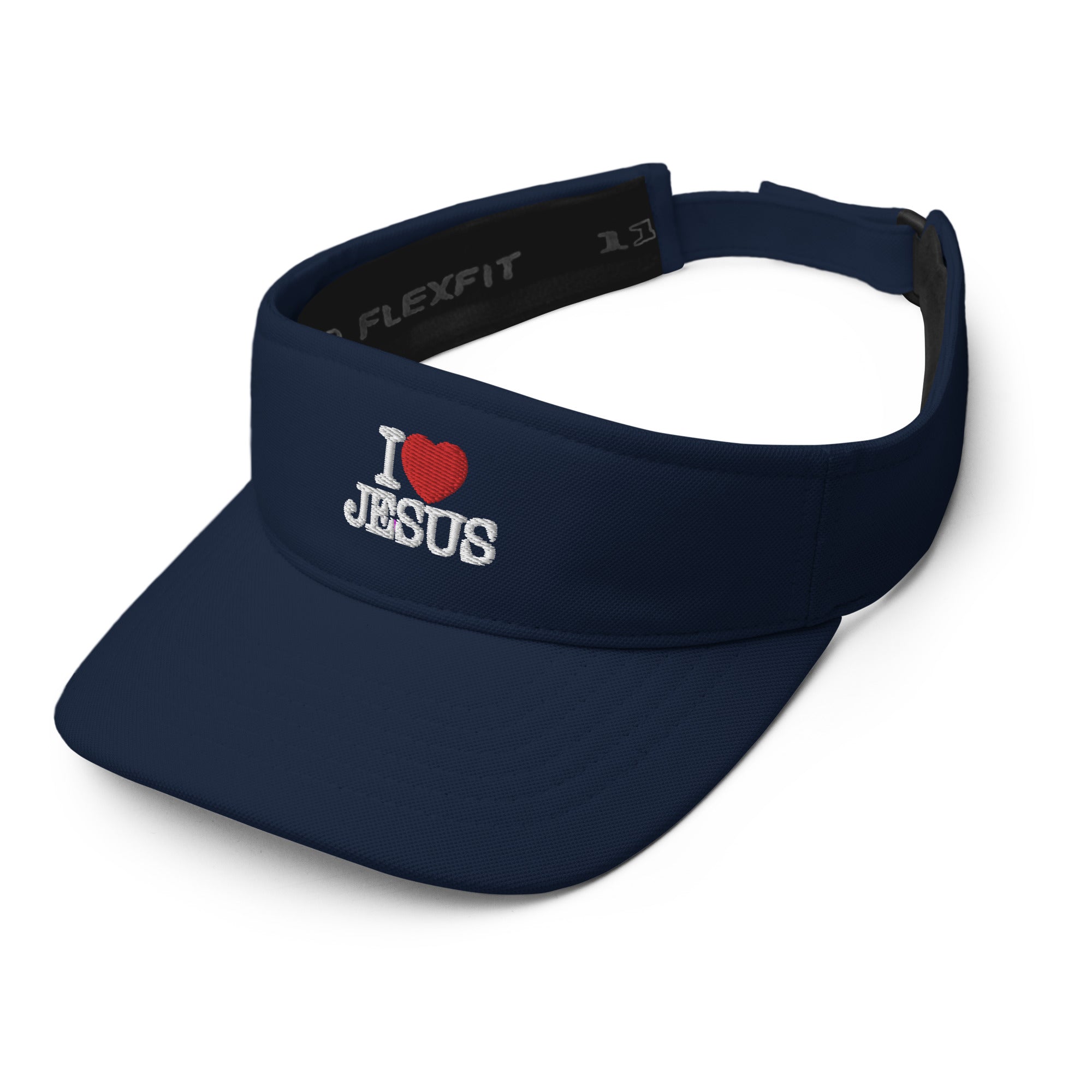 I Love Jesus Christian Visor Cap (Dark)