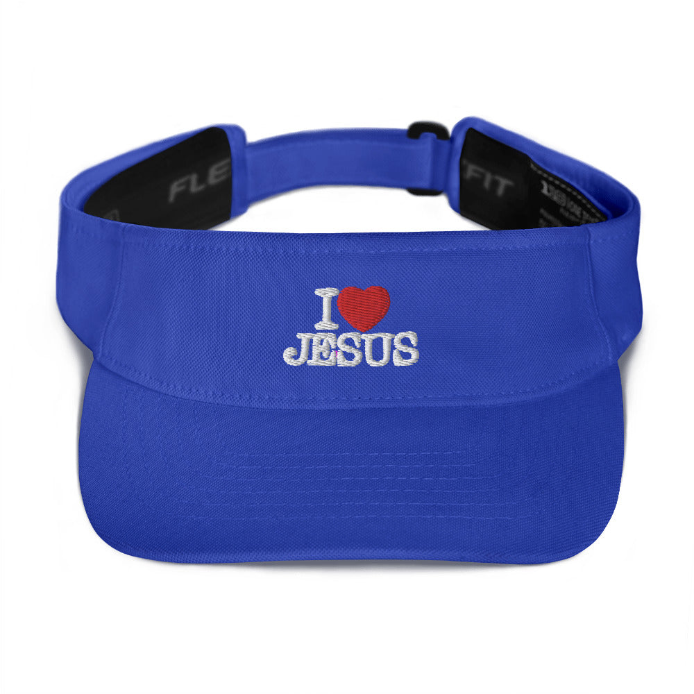 I Love Jesus Christian Visor Cap (Dark)